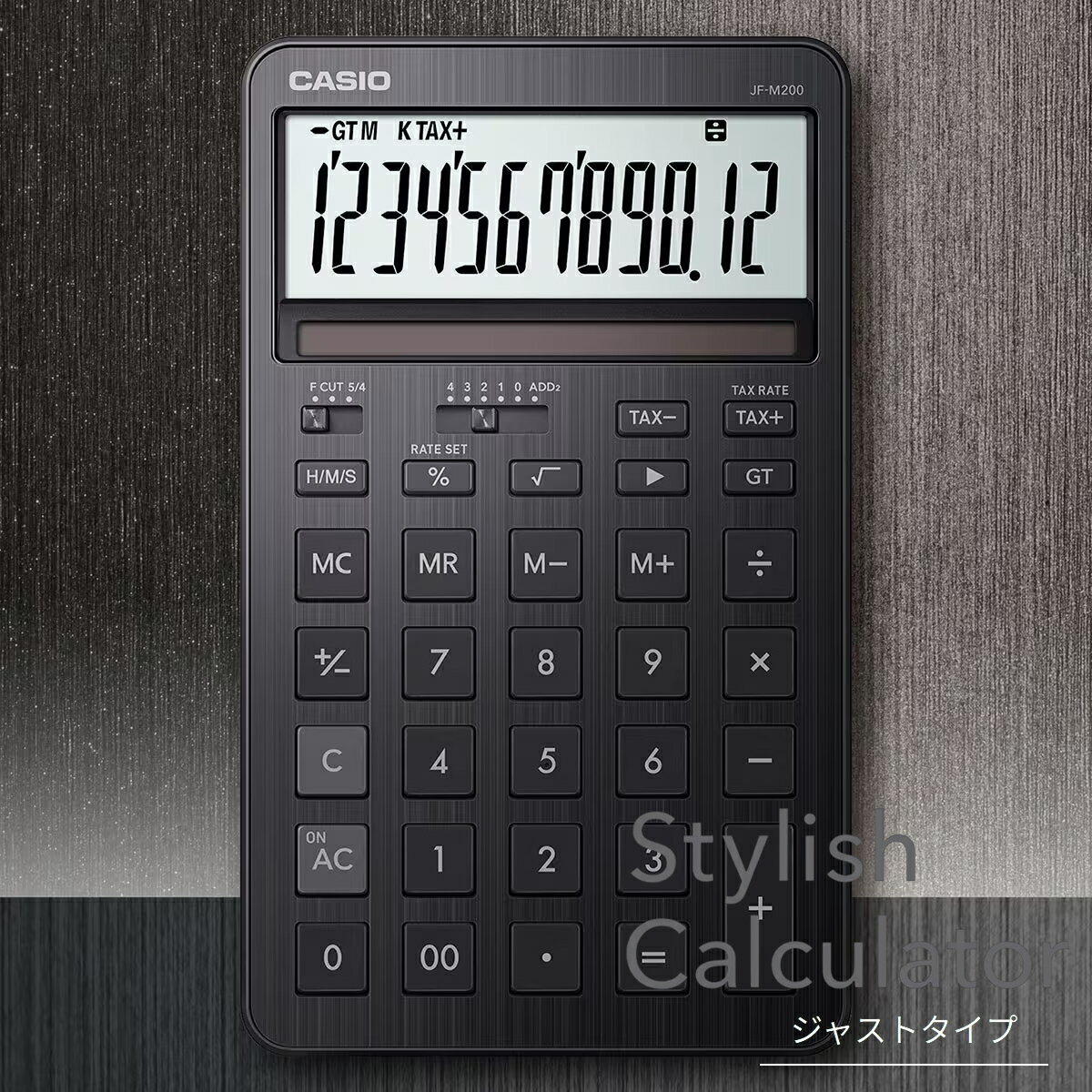 カシオ 電卓 スタイリッシュ 12桁 デザイン電卓 電卓 JF-M200 おしゃれ カシオ ジャスト ...