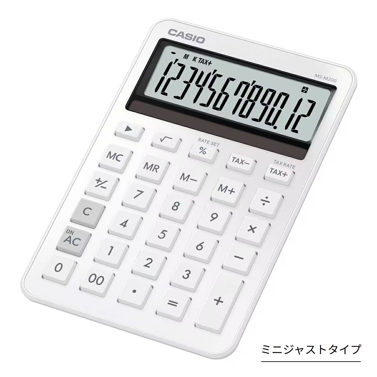 Other - カシオ 電卓 スタイリッシュ 12桁 デザイン電卓 電卓 MS-M200 おしゃれ カシオ ミニジャストタイプ カシオ計算機【正規品】ミニ電卓 CASIO MS-M200-WE シルキーホワイト