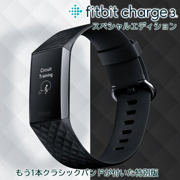 運動好きのためのウエアラブル端末 フィットビット Fitbit Charge3 スペシャルエディション FB410GMWT-CJK 活動量計 腕時計 男女兼用 スマートウォッチ カロリー管理 ダイエット 運動不足解消 睡眠モニタリング 電話・LINE受信 【国内正規品】【送料無料】