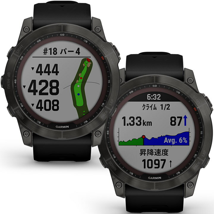 【取説★印刷サービス】 GPSスマートウォッチ ガーミン GARMIN fenix 7X Sapphire Dual Power Ti Carbon Gray DLC / Black (010-02541-31) ランニング 登山 ゴルフ スキー アウトドア トレイルラン 筋トレ スポーツ Suica対応 血中酸素 心拍計 音楽 通知機能