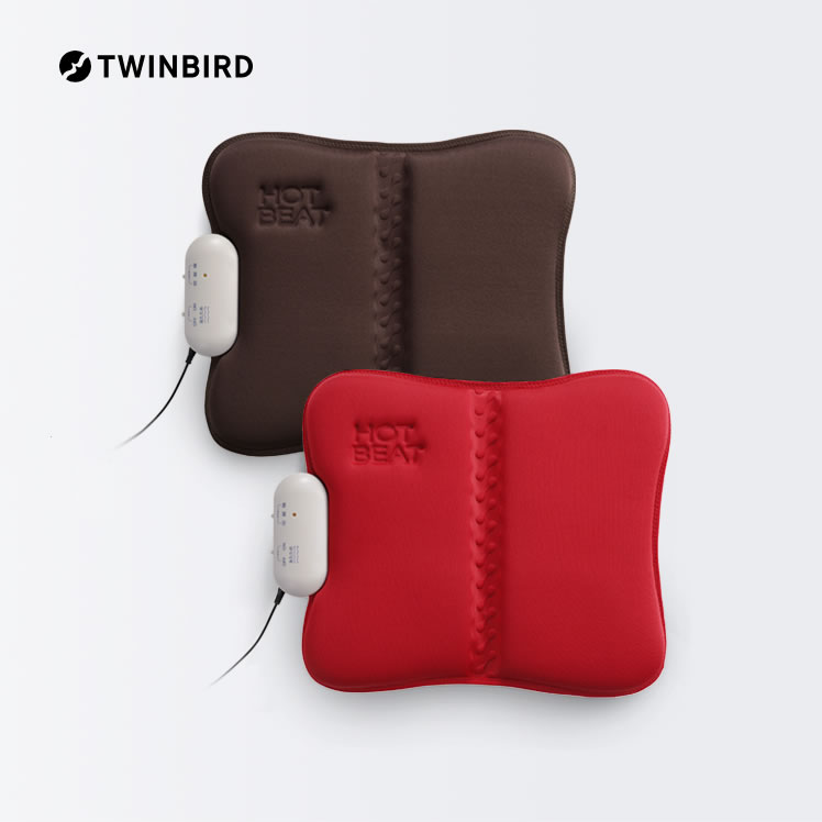 ツインバード ホットシートマッサージャー HOT BEAT レッド 温めながら振動で癒しのマッサージ【お祝い プレゼント】【在庫あり】選べるカラー2色 TWIN...