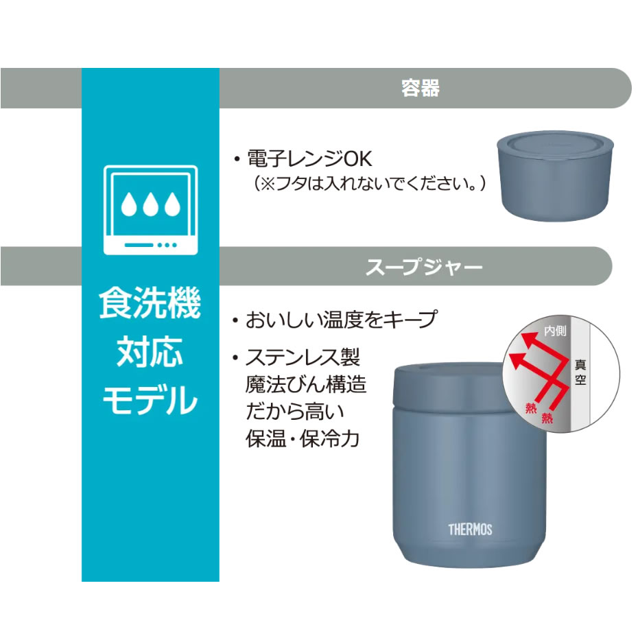 サーモス スープランチセット 保温弁当箱 ごはん スープジャー あたたかく保温【お祝い プレゼント】【在庫あり】スープランチセット 選べる2サイズ THERMOS JEE-550 JEE-800