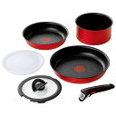 ティファール インジニオ ネオ IHルージュ アンリミテッド セット6 T-fal L38391【在庫あり】取っ手がとれるフライパン 鍋 高級感のある人気の定番...