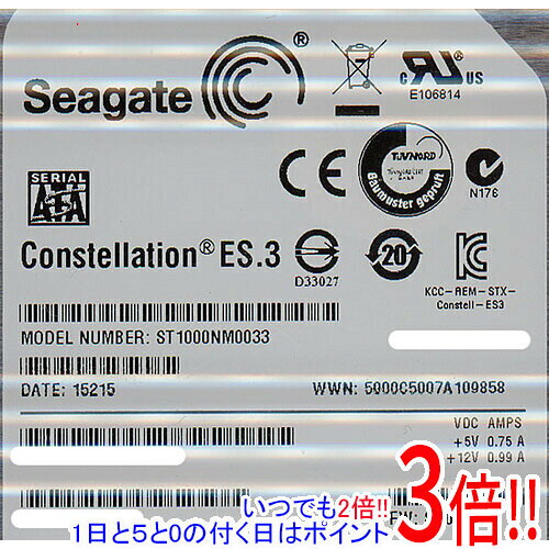 【1日と5.0のつく日、18日はポイント3倍！】SEAGATE製HDD ST1000NM0033 1TB SATA600 7200