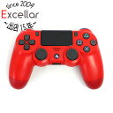 【キャッシュレスで5%還元】【中古】SONY ワイヤレスコントローラー DUALSHOCK4 マグマ・レッド CUH-ZCT2J11 本体のみ