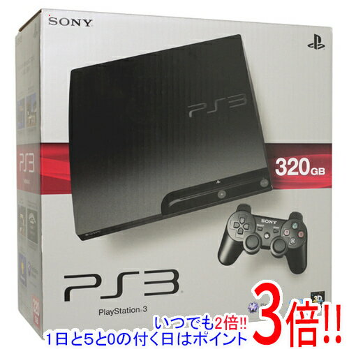 【1日と5.0のつく日、18日はポイント3倍!】【中古】SONY プレイステーション3 320GB ブラック CECH-3000B ゴム足なし 元箱あり
