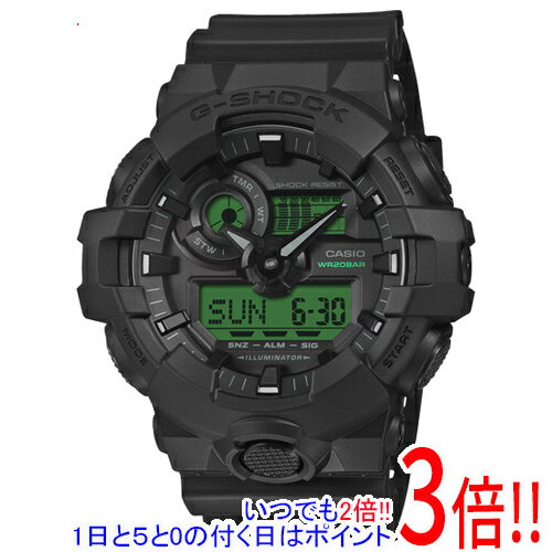 商品名【延長保証対応!!】CASIO 腕時計 G-SHOCK BLACK AND ELECTRO GREEN GA-700BEG-1AJF商品状態新品の商品です。商品説明タフネスを追求し進化を続けるG-SHOCKから「BLACK AND ELECTRO GREEN」のご紹介です。ベゼル・バンド・文字板にブランドの基調色であるブラックを採用し、フェイスの液晶部分にはエレクトログリーンのカラー印刷を施すことで視覚的なアクセントとデザイン性を高めました。ライト点灯時にはデジタル表示の文字部分が発光し、暗所での視認性を確保します。洗練されたブラックを基調に、エレクトログリーンが放つ鮮烈なコントラストで、クールかつモダンな表情となっています。商品名G-SHOCK BLACK AND ELECTRO GREEN型番GA-700BEG-1AJF仕様[ムーブメント]ムーブメント(駆動方式） クォーツ[ケース・ベルト]ケースサイズ 横53.4 mm[スペック・機能]タイプ メンズその他※掲載画像は代表画像です。実際の商品と細部が異なる場合がございますので、商品状態につきましては表記の内容をご確認ください。※返品についてはこちらをご覧ください。　