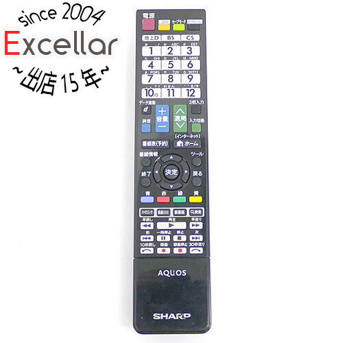 【いつでも2倍!5.0のつく日、18日は3倍!】【中古】SHARP製 液晶テレビリモコン GB026WJSA 【いつでも2倍!5.0のつく日、18日は3倍!】【中古】SHARP製 液晶テレビリモコン GB026WJSA