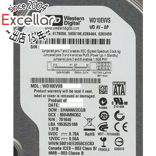 ڤĤǤ2ܡ50ΤĤ3ܡ1183ܡWestern DigitalHDD WD10EVVS 1TB SATA600