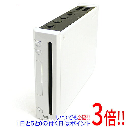 商品名【中古】任天堂 家庭用ゲーム機 Wii [ウィー] 本体のみ カバー・ゴム足なし商品状態動作確認済みの中古品です。※中古品のため、使用感や傷、汚れ等がある場合がございます。※ゴム足、本体上部のカバーはありません。型番Wii [ウィー]仕様入力端子・USB2.0 × 2・SDカードスロット ×1・ゲームキューブコントローラポート ×4・ゲームキューブメモリカードスロット ×2・AVマルチ出力端子 ×1（新AVケーブル採用）・センサーバー接続端子 ×1サイズ 幅x高さx奥行 44×157×215.4 mm(突起物含まず)付属品※電源コード、Wiiリモコンはありません。※本体のみとなります。ご確認後、ご検討お願い致します。その他※掲載画像は代表画像です。実際の商品と細部が異なる場合がございますので、商品状態につきましては表記の内容をご確認ください。※返品についてはこちらをご覧ください。　