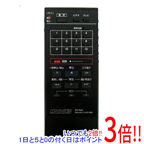 National ビデオリモコン MACLORD VSQ0445
