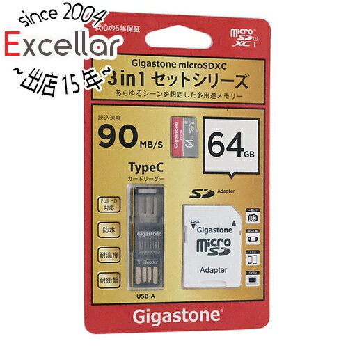 ڤĤǤ2ܡ50ΤĤ3ܡ1183ܡGigastone microSDXC꡼ GJP-3IN1U164 64GB