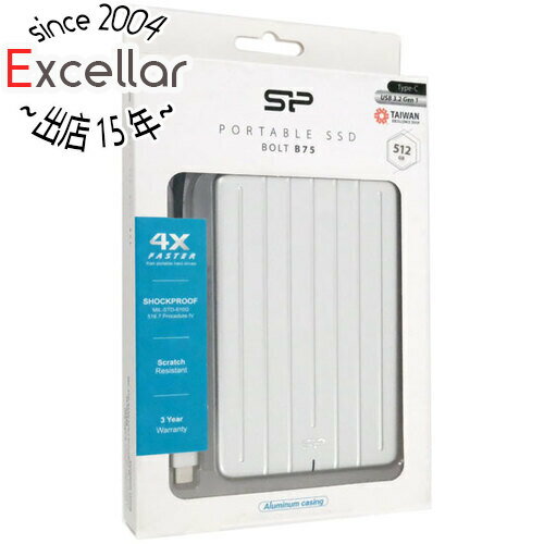 【いつでも2倍!5.0のつく日、18日は3倍!】Silicon Power製 ポータブルSSD 512GB Bolt B75 SP512GBPSDB75SCS シルバー 【いつでも2倍!5.0のつく日、18日は3倍!】Silicon Power製 ポータブルSSD 512GB Bolt B75 SP512GBPSDB75SCS シルバー