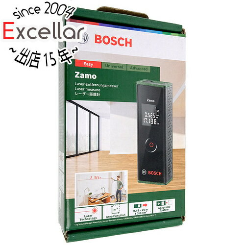 商品名BOSCH レーザー距離計 ZAMO3商品状態 新品です。 商品説明 曲面、曲線も測れる！ 超軽量のレーザー距離計 曲面・曲線測定(アダプター装着詩) 面積測定機能 超軽量コンパクトボディー 測定値が見やすいバックライト付き液晶ディスプレー 余裕の20m計測 商品名 レーザー距離計 型番 ZAMO3 仕様 [仕様] 測定範囲 距離：0.15〜20m [サイズ・重量] 幅x高さx奥行 38x105x22 mm 重量 86 g メーカー名 BOSCH その他 ※商品の画像はイメージです。その他たくさんの魅力ある商品を出品しております。ぜひ、見て行ってください。※返品についてはこちらをご覧ください。　