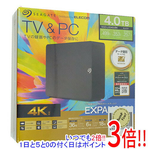 SEAGATE 外付けハードディスク SGD-LX040UBK ブラック