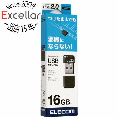 【いつでも2倍 5．0のつく日は3倍 1日も18日も3倍 】ELECOM 超小型USBメモリ 16GB MF-SU2B16GBK ブラック