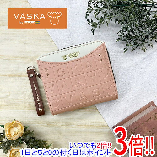 【1日と5.0のつく日、18日はポイント3倍！】【新品(開封のみ)】 VASKA by moz ニコル ラウンドファスナー札入れ VS-0472 ピンク