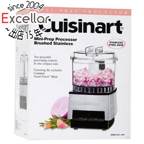 商品名Cuisinart フードプロセッサー DLC-1JBS商品状態 新品 商品説明 スタイリッシュなブラッシュステンレス。少量のみじん切りやドレッシング・ソース・離乳食作りに大活躍 商品名 フードプロセッサー 型番 DLC-1JBS 仕様 タイプ 据え置き 容量 0.5 L 消費電力 110 W きざむ ○ サイズ 110x200x150 mm 重量 1 kg メーカー クイジナート製 その他 ※商品の画像はイメージです。その他たくさんの魅力ある商品を出品しております。ぜひ、見て行ってください。※返品についてはこちらをご覧ください。　