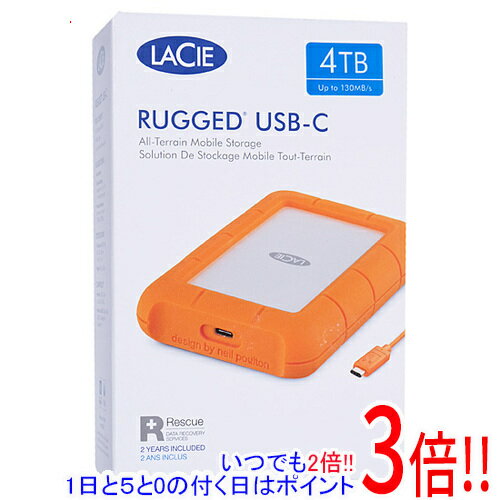 LaCie Rugged Mini USB-C Portable Drive 4TB STFR4000800 2EUAPA