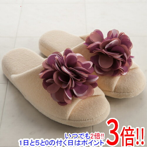 樂天商城 - 【1日と5.0のつく日、18日はポイント3倍！】【新品(開封のみ)】 センコー フェミニンスタイルの花モチーフ付きスリッパ コンフォ L 約23.5-25.5cm 91895 ベージュ