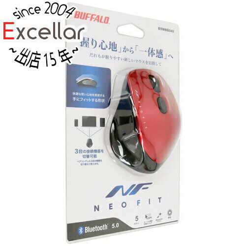 BUFFALO BlueLEDマウス BSMBB540RD レッド