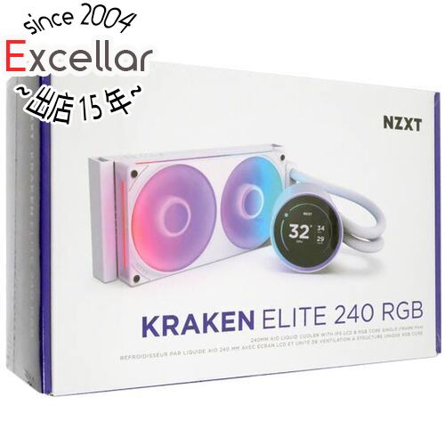 NZXT 簡易水冷CPUクーラー Kraken Elite 240 RGB RL-KR24E-W2 ホワイト