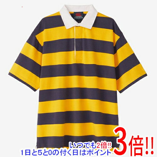 【1日と5.0のつく日、18日はポイント3倍！】CANTERBURY カンタベリー L サイズ ショートスリーブ2.5インチストライプラグビージャージー RA34136 イエロー