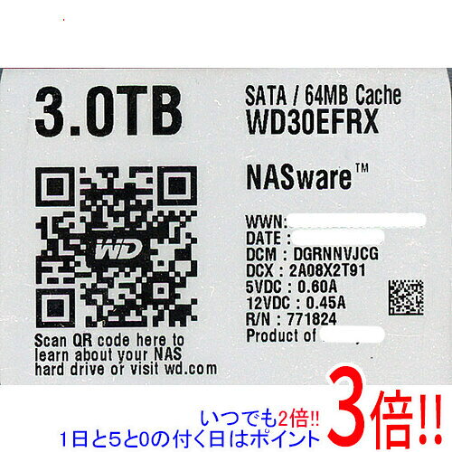 樂天商城 - 【1日と5.0のつく日、18日はポイント3倍！】【中古】Western Digital HDD WD30EFRX 3TB SATA600 未使用