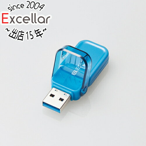 【いつでも2倍!5.0のつく日、18日は3倍!】ELECOM フリップキャップ式USBメモリ MF-FCU3032GBU 32GB ブルー