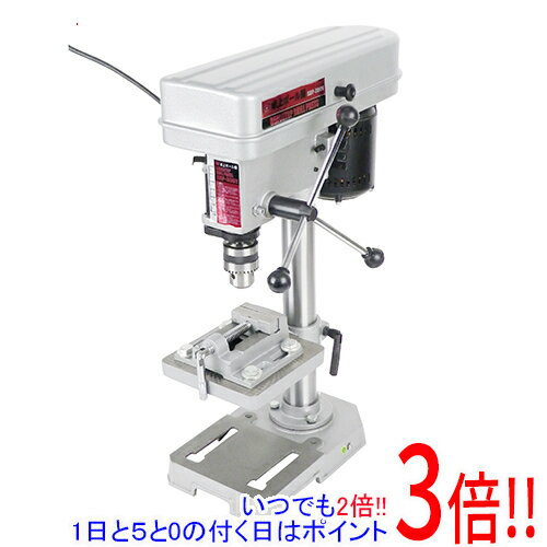 鉄工、木工穴あけ作業の必需品です。金属、木材の穴あけ作業。真っ直ぐに穴あけができます。一定の深さで穴あけ作業ができます。大きな径の穴あけが楽にできます。穴あけ深さ調整機能付きです。回転速度5段階調整機能付きです(ベルト掛けかえ)。●電源：単相交流100V・電流3.2/3.3A。●消費電力：270/300W。●無負荷回転数：700〜3000/600〜2600(60Hz/50Hz)。●穴あけ能力：鉄工8mm・木工24mm。●キリの最大送り寸法：50mm・フトコロ寸法103mm。●テーブル上下移動距離：176mm・テーブル作業面：162X164mm・ベースーチャック間最大距離：270mm。●チャック：13mm・取付軸：ジャコブステーパーJT33。●全高さ：592mm・本体質量：18.5kg。感電事故、故障の恐れがありますので、雨中での使用はしないでください。木材への穴あけ作業には、キリ先に誘導ネジの付いたキリを使用しないでください。金属への穴あけ作業には必ず、材料に合った切削油を塗布してください。直径6mmを超える金属への穴あけは、先に半分程度の直径の下穴をあけてください。※返品についてはこちらをご覧ください。　