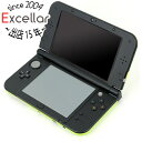 【中古】任天堂 Newニンテンドー3DS LL ライム×ブラック 液晶画面いたみ