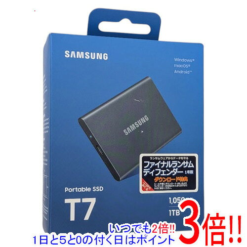 SAMSUNG ポータブルSSD T7 MU-PC1T0T/EC 1TB チタングレー