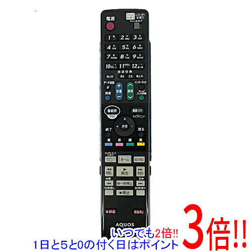 Consumable Goods, Various Parts - 【1日と5.0のつく日、18日はポイント3倍！】【中古】SHARP ブルーレイディスクレコーダー用純正リモコン GA886PA 本体いたみ