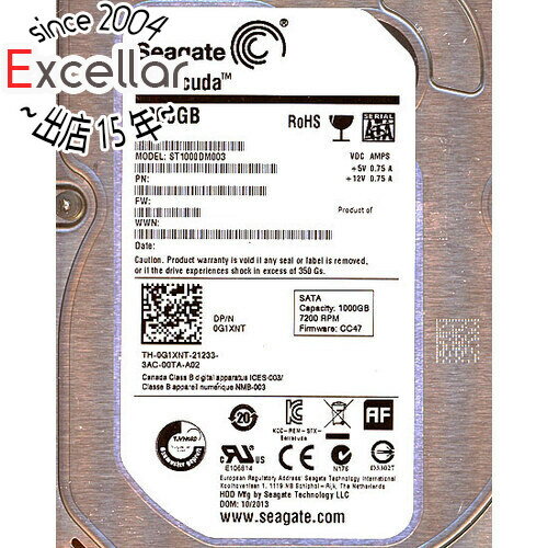 【いつでも2倍！5．0のつく日は3倍！1日も18日も3倍！】SEAGATE製HDD ST1000DM003 1TB SATA600 7200