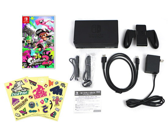 【1日と5.0のつく日、18日はポイント3倍！】【中古】任天堂 Nintendo Switch スプラトゥーン2セット Joy-Con(L)なし・本体いたみ 元箱あり