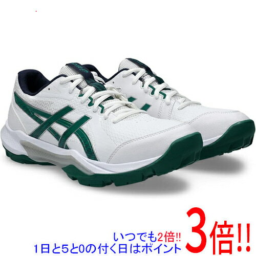 【1日と5.0のつく日、18日はポイント3倍！】asics アシックス 25.5cm ハンドボールシューズ GEL-PEAKE 3 1113A057 ホワイト/ジャスパー グリーン