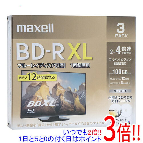 【1日と5.0のつく日、18日はポイント3倍！】maxell 録画用 BD-R XL 4倍速 3枚組 ...