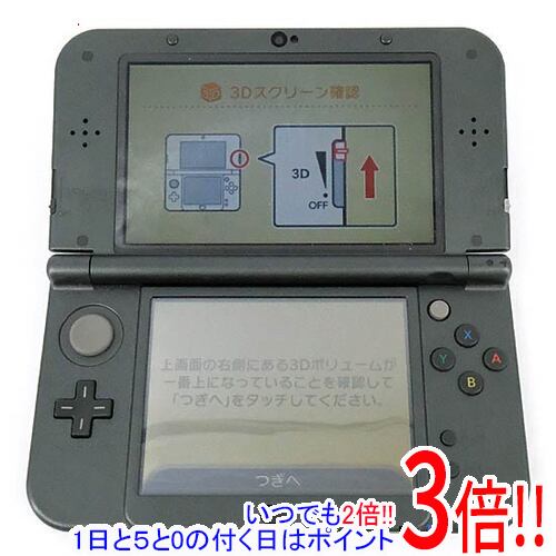 【1日と5.0のつく日、18日はポイント3倍！】【中古】任天堂 Newニンテンドー3DS LL メタリックブラック 本体のみ 本体・液晶画面いたみ