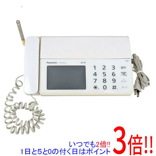 商品名【中古】Panasonic 普通紙ファクス KX-PD702-W 本体のみ商品状態動作確認済みの中古品です。※中古品のため、使用感や傷、汚れ等がある場合がございます。型番KX-PD702-W仕様[基本仕様]電話機能 ○スキャナタイプ 本体記録紙サイズ A4読取紙サイズ A4[電話機能]DECT方式 ○[その他機能]コピー機能 ○ペーパーレス機能 ○SDメモリーカード対応 ○付属品※付属品なし。本体のみとなります。ご確認のうえご検討ください。その他※掲載画像は代表画像です。実際の商品と細部が異なる場合がございますので、商品状態につきましては表記の内容をご確認ください。※返品についてはこちらをご覧ください。　