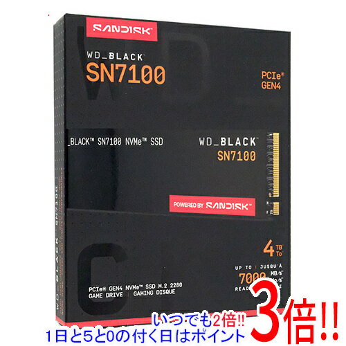【1日と5.0のつく日、18日はポイント3倍！】Western Digital製 WD Black SN7100 NVMe SSD WDS400T4X0E 4TB
