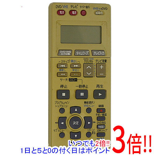 樂天商城 - 【1日と5.0のつく日、18日はポイント3倍！】【中古】Panasonic VHS・DVDリモコン EUR7909KB0