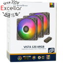 SILVERSTONE製 VISTA 120 ARGB SST-VS120B-ARGB-3PK ブラック/半透明(2)