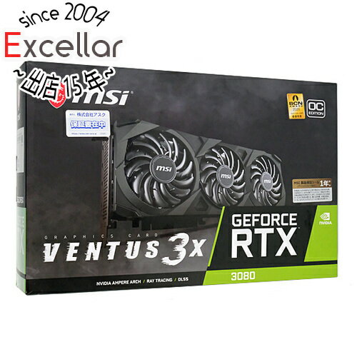 【いつでも2倍！5．0のつく日は3倍！1日も18日も3倍！】【中古】MSI製グラボ GeForce RTX 3080 VENTUS 3X 10G OC PCIExp 10GB 元箱あり