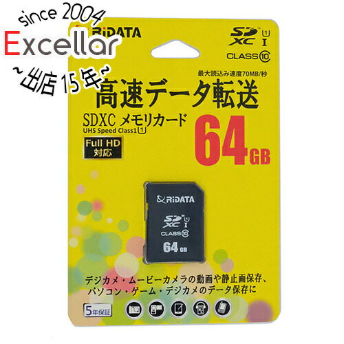 【いつでも2倍!5.0のつく日、18日は3倍!】RiDATA SDXCメモリーカード RD2-SDX064G10U1 64GB