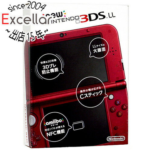 【いつでも2倍！5．0のつく日は3倍！1日も18日も3倍！】【中古】任天堂 Newニンテンドー3DS LL メタリックレッド 本体のみ 元箱あり