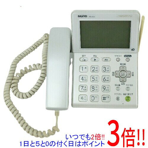 商品名【中古】SANYO 留守番電話機 親機のみ TEL-DJ8 本体のみ商品状態動作確認済みの中古品です。※中古品のため、使用感や傷、汚れ等がある場合がございます。型番TEL-DJ8仕様[基本仕様]FAX 無し[電話機能]留守電 ○ナンバーディスプレイ ○[親機]親機寸法(幅x高さx奥行き) 168x75x185 mm親機電話帳登録数 100 件親機短縮登録数 3 件付属品※ACアダプタ等はありません。※本体のみとなります。ご確認後、ご検討お願い致します。その他※掲載画像は代表画像です。実際の商品と細部が異なる場合がございますので、商品状態につきましては表記の内容をご確認ください。※返品についてはこちらをご覧ください。　