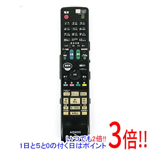 樂天商城 - 【1日と5.0のつく日、18日はポイント3倍！】【中古】SHARP製 ブルーレイディスクレコーダー用リモコン GA810PA 本体いたみ