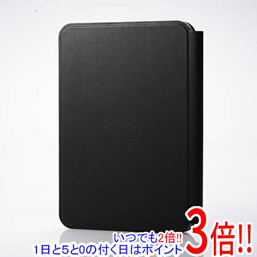 【1日と5.0のつく日、18日はポイント3倍！】ELECOM iPad mini(A17 Pro) フラップケース 高さ調整 合成皮革 スリープ対応 TB-A25SWVH2BK ブラック
