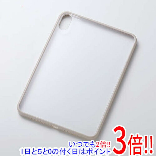 【1日と5.0のつく日、18日はポイント3倍！】ELECOM iPad mini(A17 Pro) クリアケース ハイブリッド 背面クリア TB-A25STSLOGB グレージュ