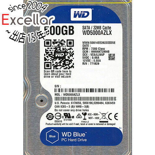 【いつでも2倍！5．0のつく日は3倍！1日も18日も3倍！】Western Digital製HDD WD5000AZLX 500GB SATA600